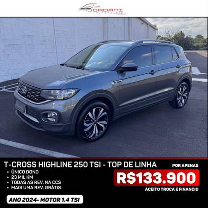 VOLKSWAGEN T-CROSS 1.4 250 TSI TOTAL FLEX HIGHLINE AUTOMÁTICO VOLKSWAGEN T-CROSS 1.4 250 TSI TOTAL FLEX HIGHLINE AUTOMÁTICO